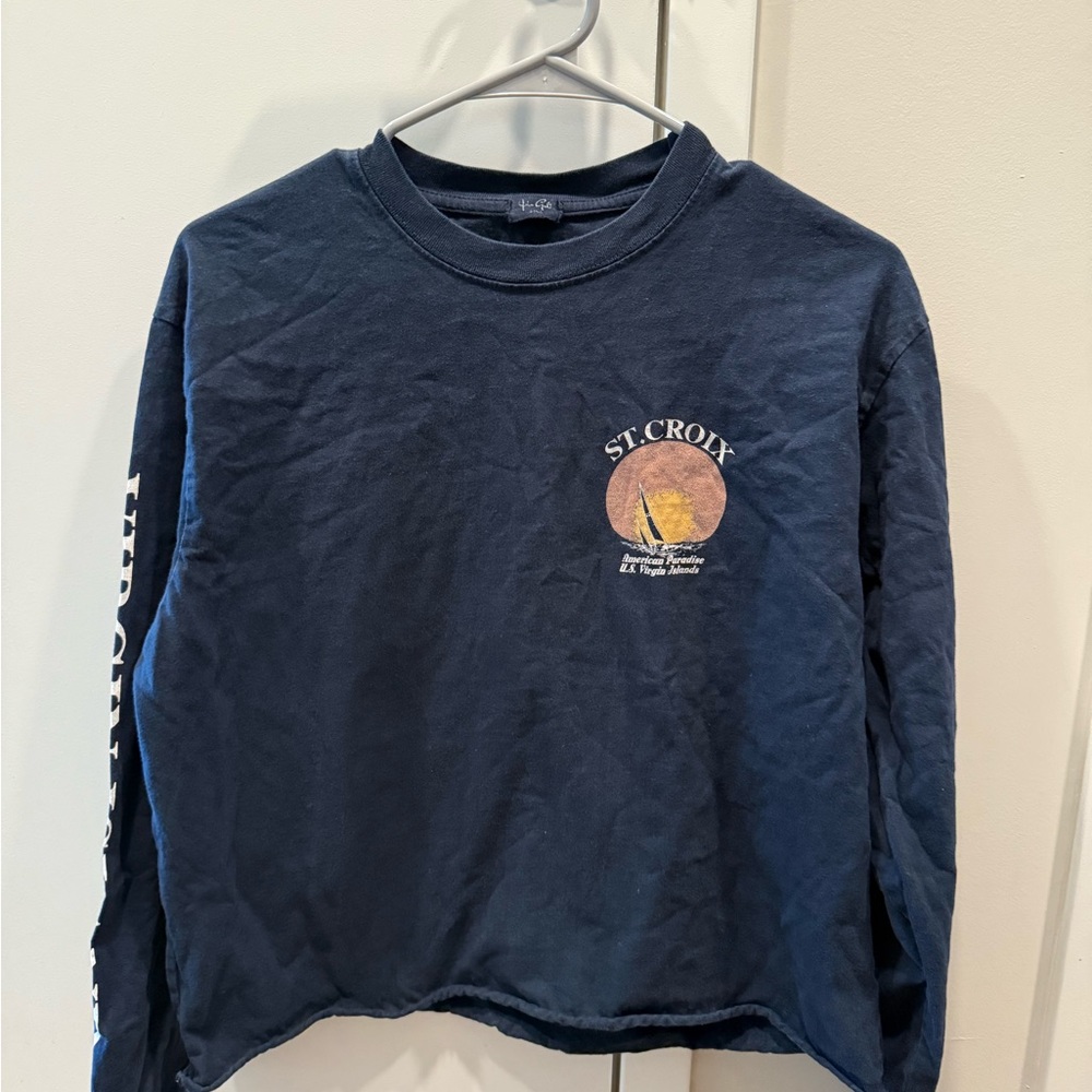 Brandy Melville Navy Long Sleeve Shirt